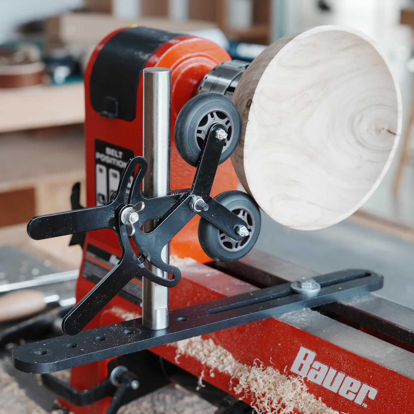 BMWOOD MC-FS6 Woodturning Steady Rest for Bowl Woodturning Lathe.