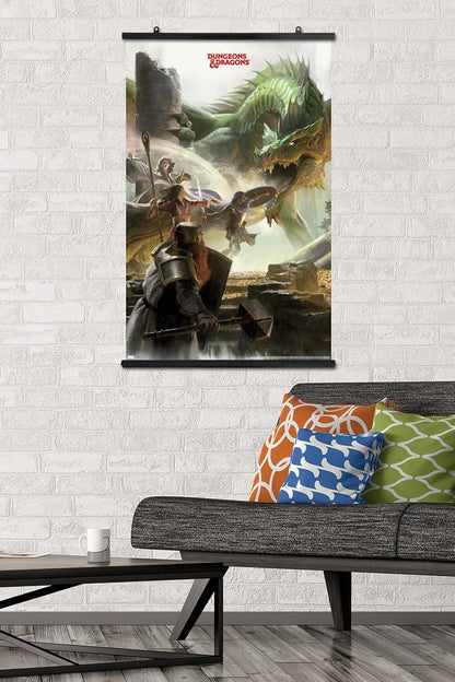 Trends International Dungeons and Dragons Adventure Wall Poster, 22.375" x 34", Premium Poster & Clip Bundle