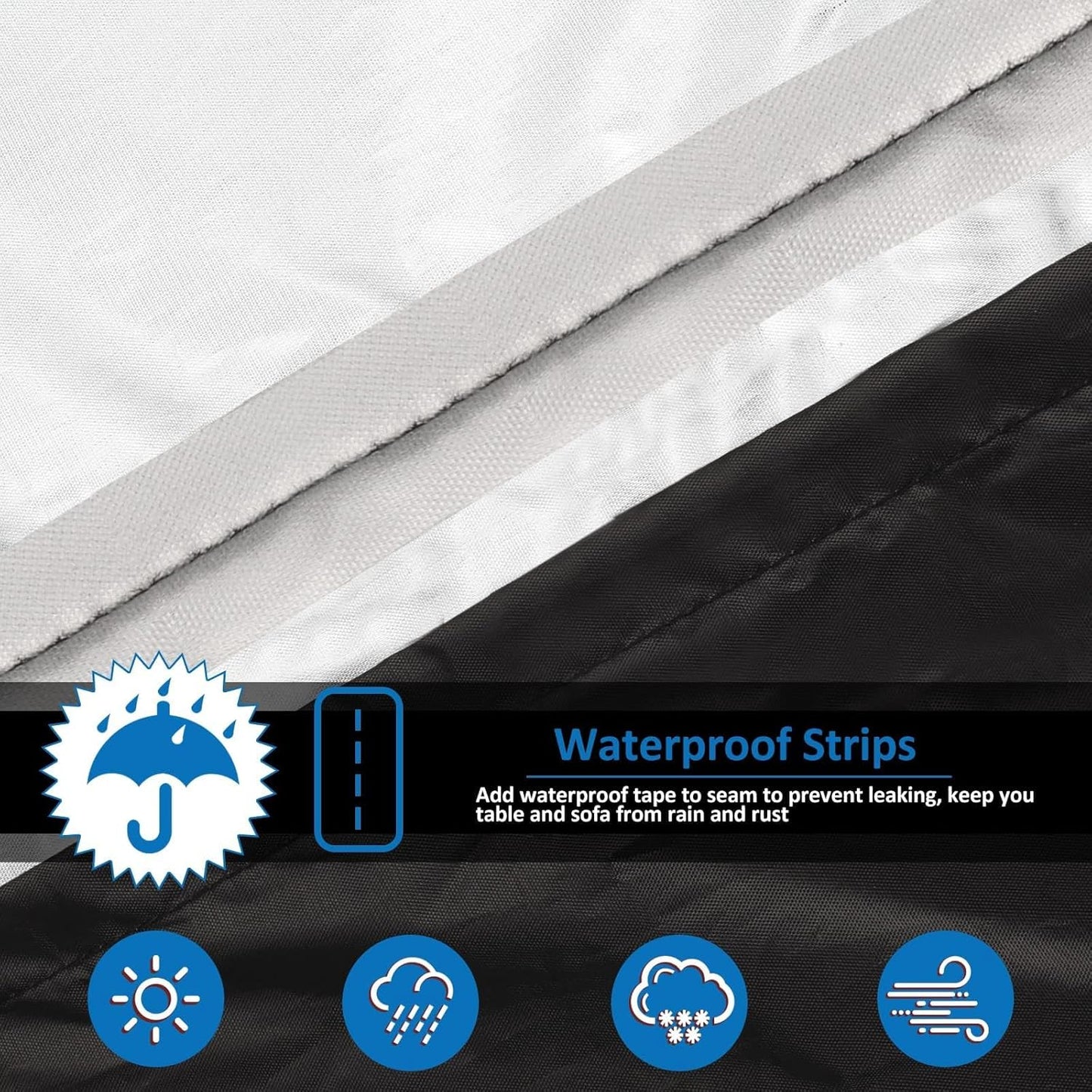 55x55 Dust55" 55" 35" Wanocean Patio Furniture Covers Waterproof, Outdoor Furniture Cover with Storage Bag, Outdoor