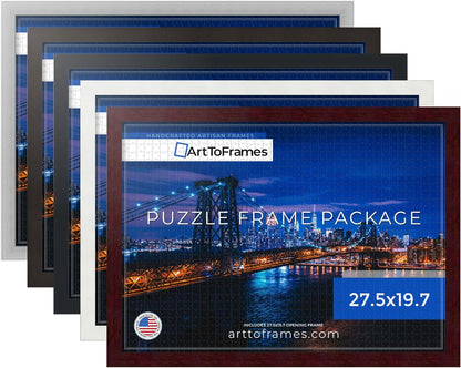 27.5x19.7 INCH 50x70 CM 1000 1.25 Inch (PuzzleFRBW26079-27.5x19.7) ArtToFrames / Black Frame for piece Puzzles.This