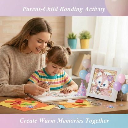 FLAZZIRFY Diamond Painting Kits with Frame for Kids Ages 6–12, 6 Pack Anime 5D DIY Diamond Art Kits, Easy Beginner Arts & Crafts Set, 6×6 Inch Canvas, Safe for Kids & Family Craft Gift