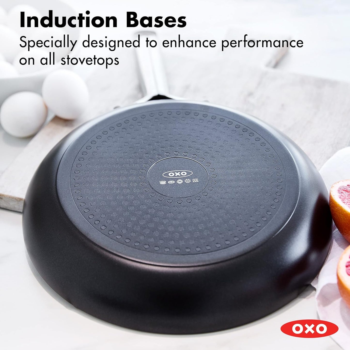 OXO Agility Series 8" Frying Pan Skillet, Ceramic Nonstick, PFAS-Free, Induction Suitable, Dishwasher Safe