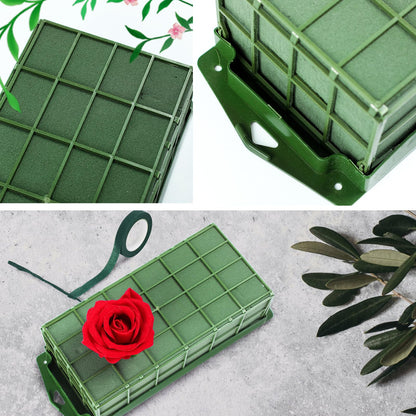 Floral Foam Cage 4pcs, Floral Foam Blocks, Flower Holder for Artificial Flower Arrangement Bulk Dry Floral Block for Christmas, Wedding, Garden Decoration