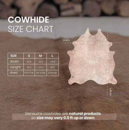 Khara Home Premium 100% Genuine Cowhide Rug Large 5x7 Ft Leather Area Rug for Living Room, Cozy, Unique, and Durable, Western Home Decor – from Argentina (Black & White, 5 x 7)