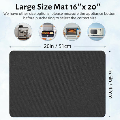 LOPNUR 14"x10" Small Appliance Slider, Appliance Sliders for Kitchen Appliances, 360° Rotating Sliding Tray for Coffee Maker, Heat Resistant Mat Cut to Fit Stand Mixer Air Fryer Microwave, Gray