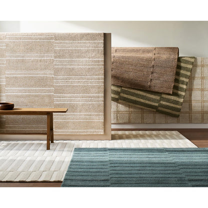 Livabliss x Our PNW Home Area Rugs - 8x10 Idaho Modern Brown Rug for Living Room Bedroom - Large 100% Wool Hand Tufted Beige Sandstorm Carpet for Home Office, Kitchen and Dining Room (8' x 10')