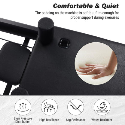 Pilates Reformer Machine for Home, 91" Foldable Pilates Reformer with High & Low Modes, 3-in-1 Reformer Pilates Equipment with Springs, Resistance Cords,