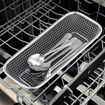 IWNTWY Utensil Drying Rack, 3 Pack Stainless Steel Utensils Holder Dishwasher Silverware Basket, Compact Dish Drainer for Kitchen Countertop, Chopsticks Spoons, Forks, Knifes Organizer