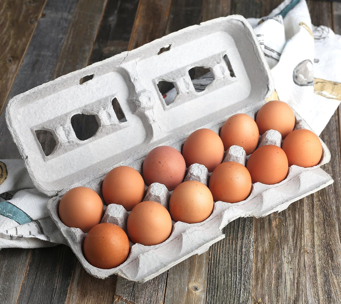 12 (Pack 15) MT Products Printed Empty Egg Cartons Holds Eggs - Cardboard Crate for Eggs of - Made in USA
