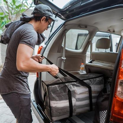 ClearSpace Heavy Duty Moving Bags - Large Storage Bags with Backpack Straps & Zippers | 4 Pack