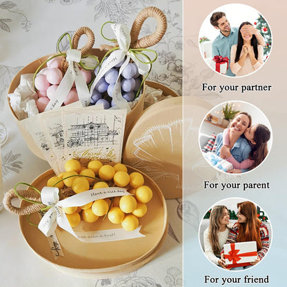 Morofme Grape Soaps Molds Grape Shape Mold Fruits DIY Soap Making Kit Grapes Decorations Moulds Grapes Vine Soaps Molds for Handmade Soap Crafting Craftwork (Without Soap)