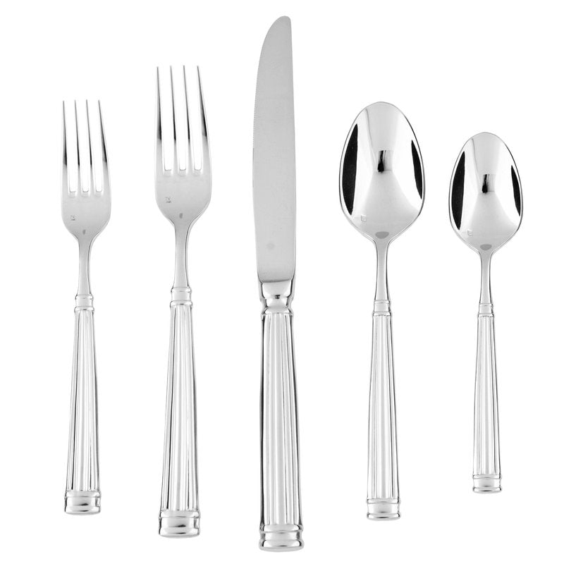 Fortessa Doria 18/10 Stainless Steel Flatware Salad/Dessert Fork, Set of 12