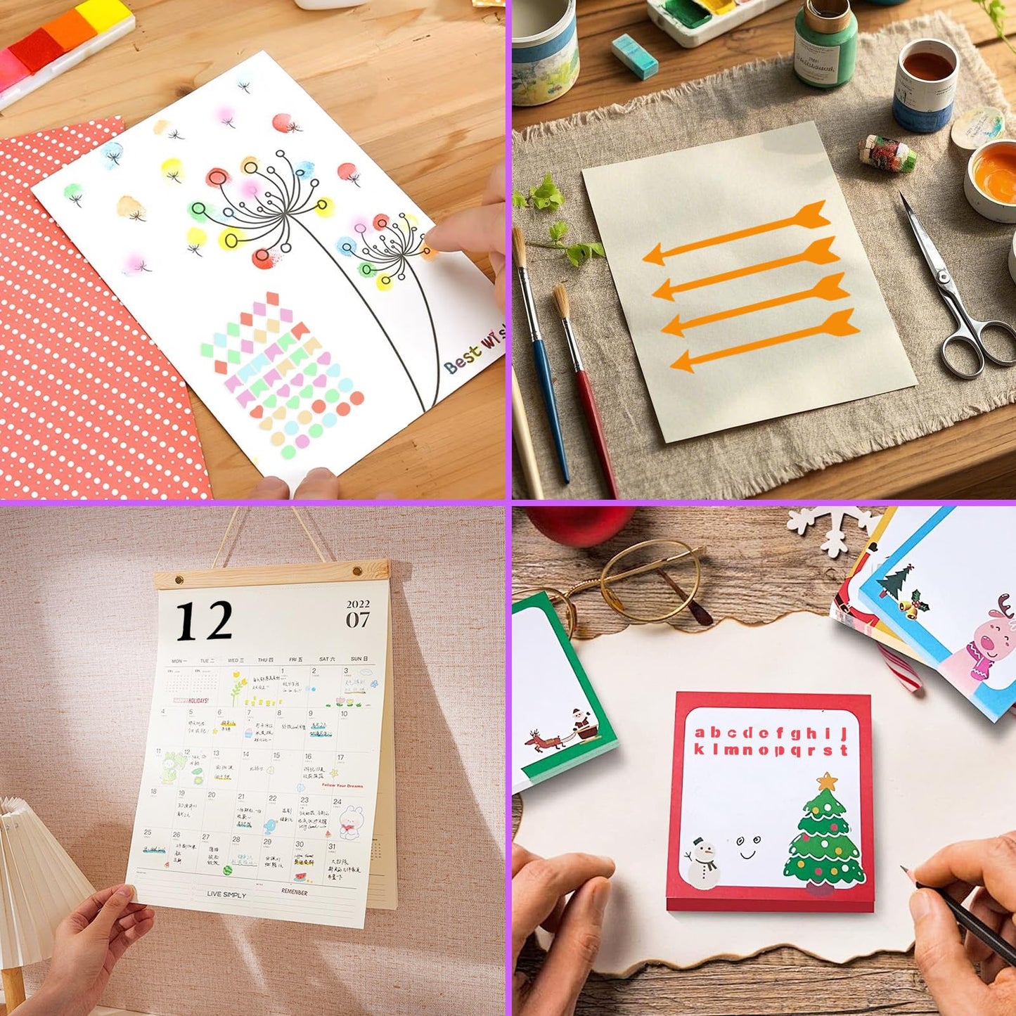 UCEC 3 Pack Metal Stencils for Journaling, Reusable Planner Stencils for Bullet Journal, Engraving & Scrapbooking, Metal Journal Templates for Habit Tracker, Calendar, Lists & DIY Crafts