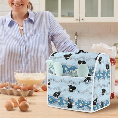 Cat Music Mixer Cover, Kitchen Appliance Covers to Keep Clean & Safe, Dustproof Compatible with 5-8 Qt Bowl-Lift Mixer