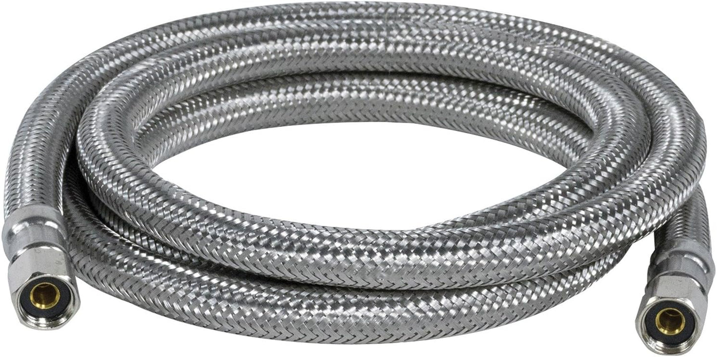 Certified Appliance Accessories Ice Maker Water Line: 7 Feet, PVC Core with Premium Braided Stainless Steel
