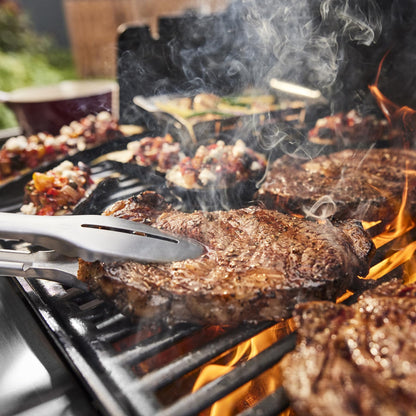 Weber Genesis E-330 Liquid Propane Gas Grill for Outdoor Cooking, 3 Burners, Black – Porcelain-Enameled Cast-Iron Grates, PureBlu Burners & Sear Zone