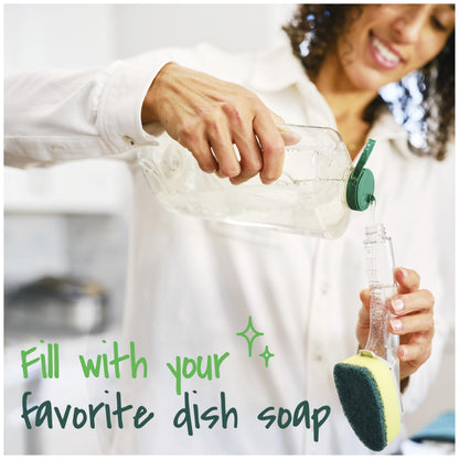 Scotch-Brite Heavy Duty Dishwand Kit, Includes 1 Wand & 7 Refill Pads, Keep Hands Out of the Mess