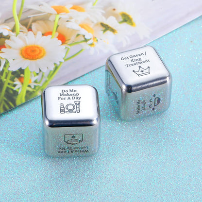 Funny Iron Gifts for 6th Anniversary - 6 Year Wedding for Couples, Food Decision Dice, Christmas Birthday Gifts