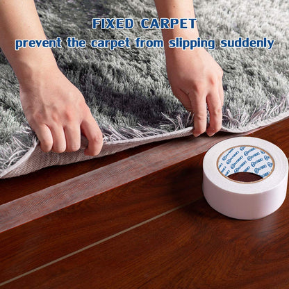 KAIWO Heavy Duty Carpet Tape Double Sided 4 INx30YD Rug Tape for Area Rugs on Carpet, Perfect Rug Gripper for Holding Area Rugs, Hardwood Floors, Outdoor Rugs, Stair Treads, White.