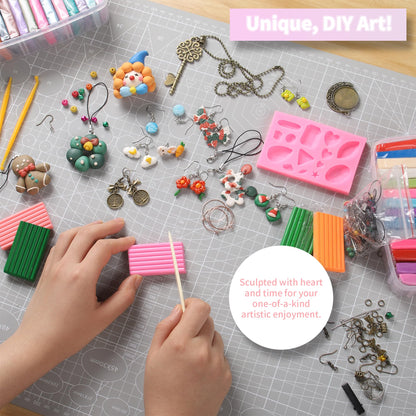 Aestd-ST Polymer Clay 85 Colors, Modeling Clay for Kids, Oven Bake Molding Clay Kit,DIY Starter Kits with Sculpting Tools and Accessories, Art and Craft Gifts for Kids and Adults.