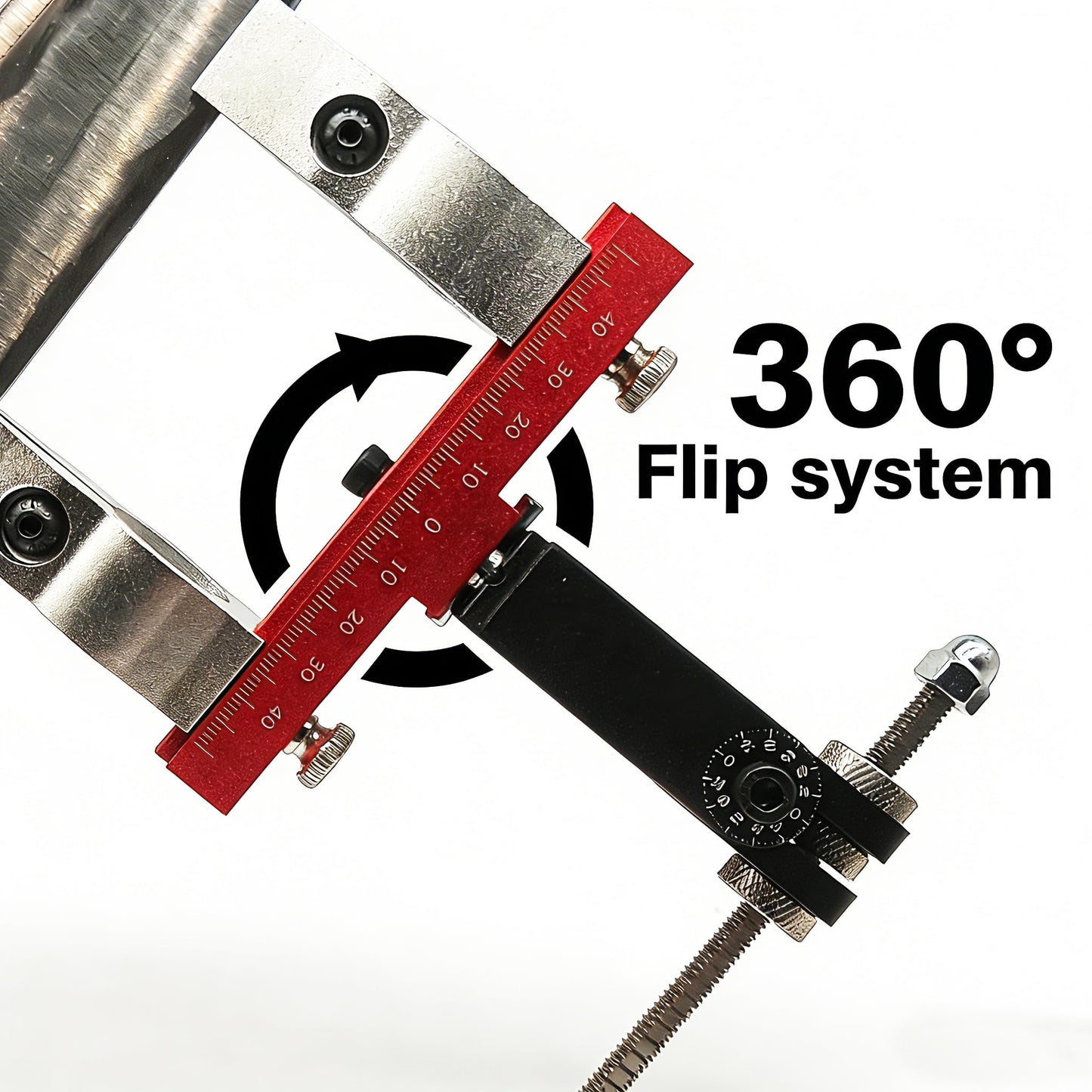 T-03 Aluminum Precision Fixed-Angle Knife Sharpener Tool Professional Knife Sharpening System | 304 Stainless Steel Knurled Nut for Angle Adjustment, 360° Flip, Laser‑Etched Angle Scale, Dual Clamps