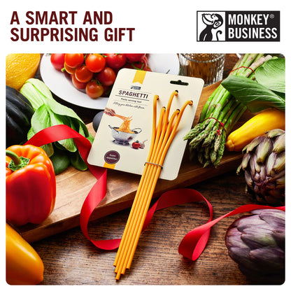 Fun Spaghetti-Shaped Plastic Spaghetti Spoon/Pasta Fork from a Series of Pasta-Inspired Kitchen Gadgets | Cool Pasta Spoon to Claw and Serve Pasta | Original Kitchen Accessories | by Monkey Business