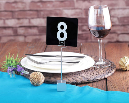 New Star Foodservice 27938 Set of 5 Wire Square Base Place Card Holders