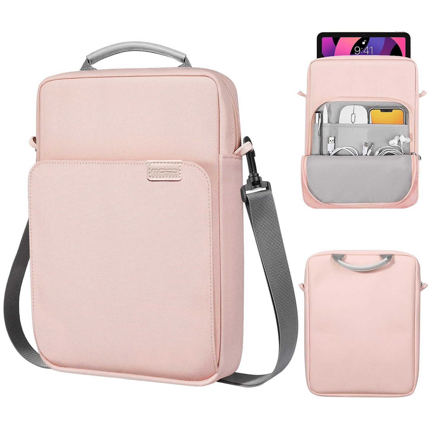 MoKo 15 Inch Laptop Sleeve Bag Fits MacBook Air 15" M2 2023, MacBook Pro 14" M2 2023, Galaxy Tab S9 Utra 14.6" 2023, Handle Carrying Case with Shoulder Strap, Indigo