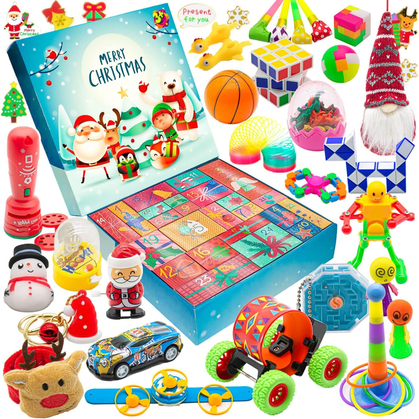 2025-24 Countdown Christmas Advent Calendar Days Advent Calendars with Surprises Fidget Toys Bulk, Great Xmas Gifts
