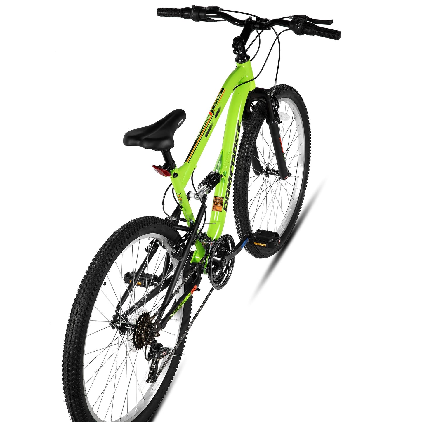 HH HILAND Full Suspension Mens Mountain Bike, 18 Speed, 26 Inch Wheel, Dual V Brake Bike for Men Womens Adult Bicycle