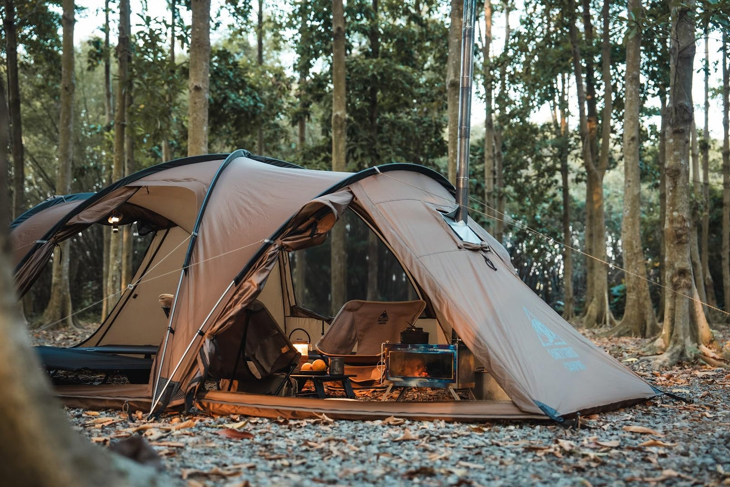 OneTigris ORBITIS Hot Tent, Waterproof 4 Person Tent with Full Size Footprint, 4 Season Tents for Camping, Hiking, Bushcraft, Car Trips