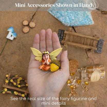 ALOVAK Fairy Garden Accessories Set, 10-Piece Hand-Painted Resin Figurines for Indoor/Outdoor Fairy Gardens, Plant Pots & Terrariums, Add-On Decor for Existing Fairy House Scenes, Gift-Ready Packaging