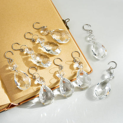 20Pcs 3Inch Crystal Prisms Windows Hanging Ornament Bauhinia Beads Chandelier Crystals Replacement for Birthday Wedding