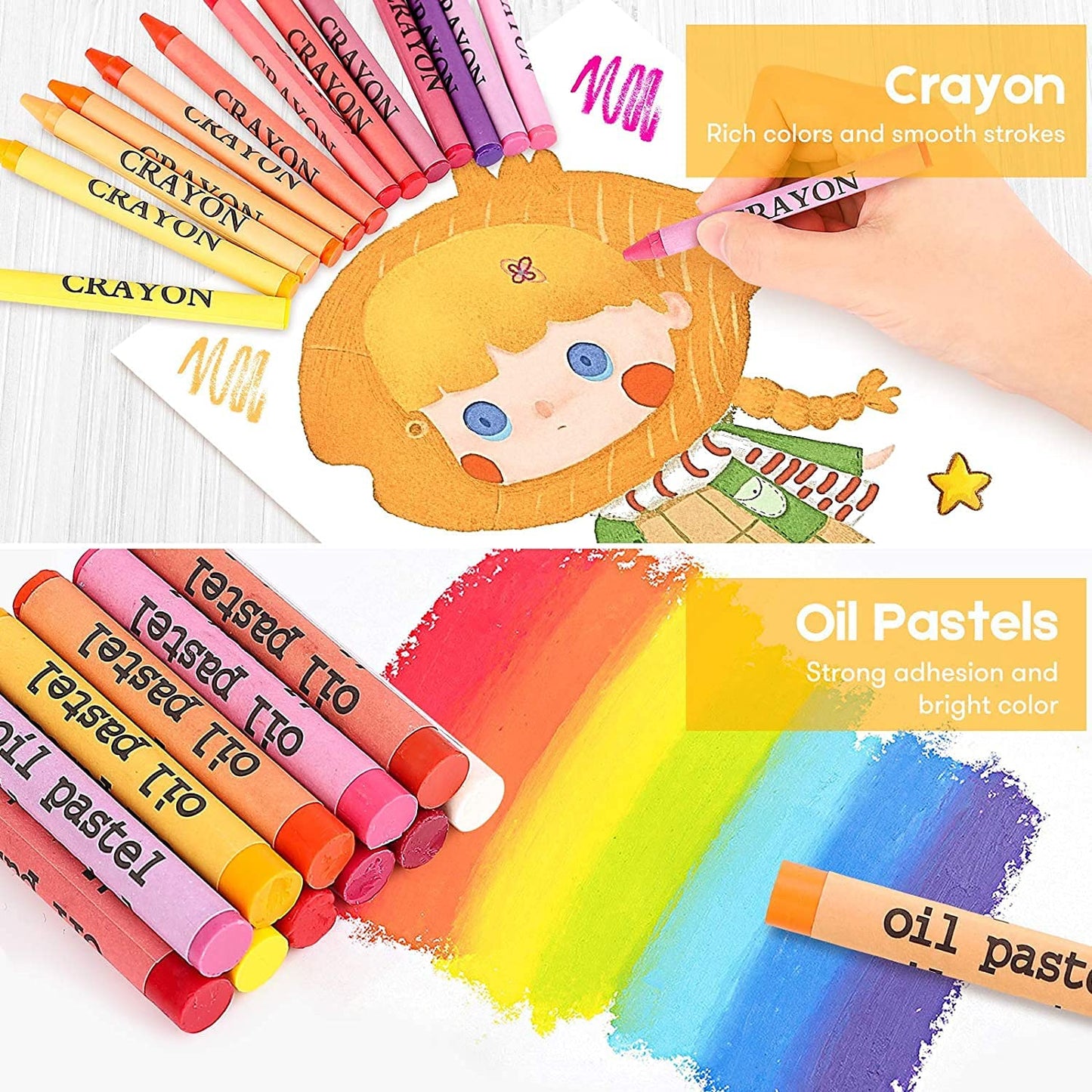 iBayam 251-Pack Art Supplies, Drawing Arts Kits for Kids Teens Adult - Travel Art Set Case with Double Sided Trifold Easel, Drawing Pad, Coloring Book, Scratch Paper, Gifts Idea for Girls Boys Artist