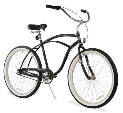 Firmstrong Urban Man Beach Cruiser Bike, Mens Bicycle 26-Inch, 3-Speed, Matte Black