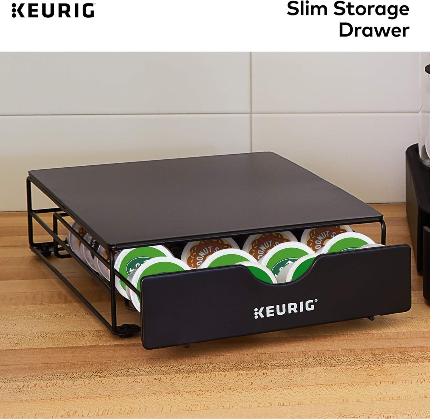 24 24ct, 9.2 3.3 12.2 inches Keurig Slim Non-Rolling Storage Drawer, Coffee Pod Storage, Holds up to Keurig K-Cup Pods