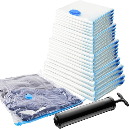 Spacesaver Vacuum Storage Bags (Variety 20 Pack) - Save 80% on Clothing Storage Space, Compression Seal