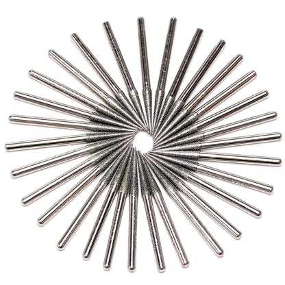 30-Piece Diamond Drill Bits Set for Jewelry Making Sea Glass Shells Gemstones Diamond Tipped Drill Bits for Dremel Rotary Tools Glass Ceramic Stone