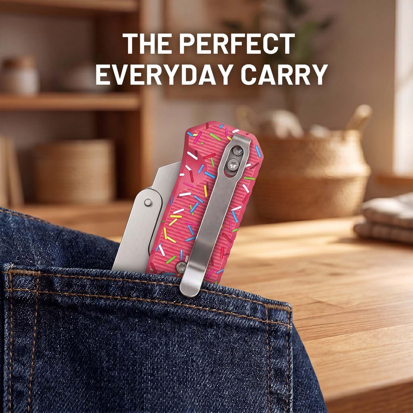 Folding Utility Knife for Women Men,Quick Change Box Cutter with 10Pcs SK5 Replaceable Blades,EDC Razor Knife for Cartons,Cardboard,Boxes,Christmas Stocking Stuffers Gifts for Men Husband Women(pink)