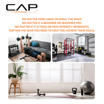 Cap Power Rack with Pull Up Bar & Attachments - Squat Rack & Strength Training Power Cage for Home Gym - Gray