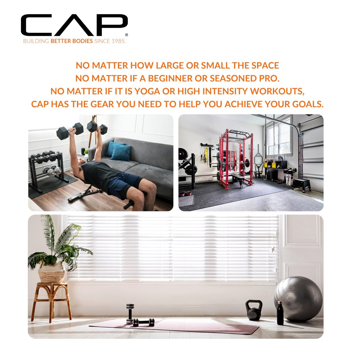Cap Power Rack with Pull Up Bar & Attachments - Squat Rack & Strength Training Power Cage for Home Gym - RED
