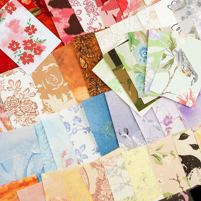 208 Sheets Scrapbook Paper Set, 12 Mixed Colors Floral Craft Paper, Scrapbooking Supplies for Scrapbooking Journaling, Planners, Card Making, Decoupage, 4.13x2.95 Inch