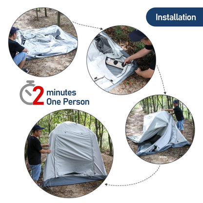 Quick Setup Tent,Automatic Inflatable Camping Tent,Easy Set up 3-4 Person Glamping Outdoor 4 Season Air Blow Up Tents, Rainfly & Windproof Portable (Automatic Inflatable)