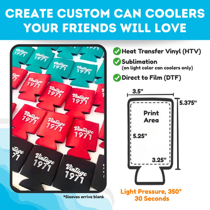 TahoeBay Slim Neoprene Can Cooler Sleeves (50-Pack) Skinny Tall Cans Bottles 12 Oz Thin Fit Seltzer Size Insulated Bulk Sublimation Blanks for Heat Press Vinyl Plain Blank (Black)