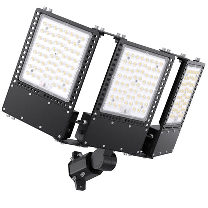 SOLLA 2025 New Upgraded 600W Dusk to Dawn LED Parking Lot Light 90000lm 5000K, ETL, AC85-277V, IP67 Waterproof Adjustable 3-Head Street Lights Outdoor, Pole & Wall-Mounted Flood Lights for Stadium