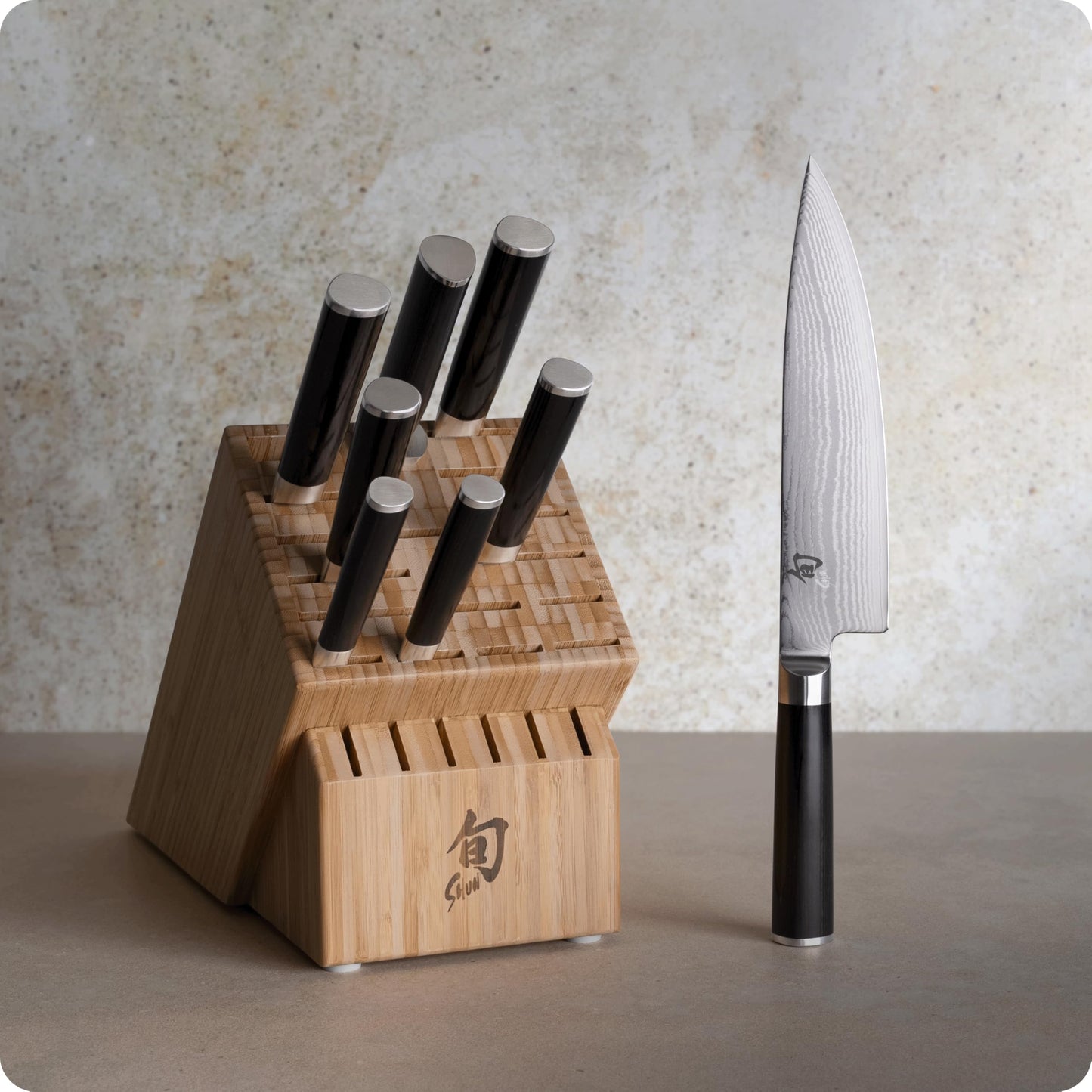 Shun Classic 9 Pc Chef's Choice Knife Block Set
