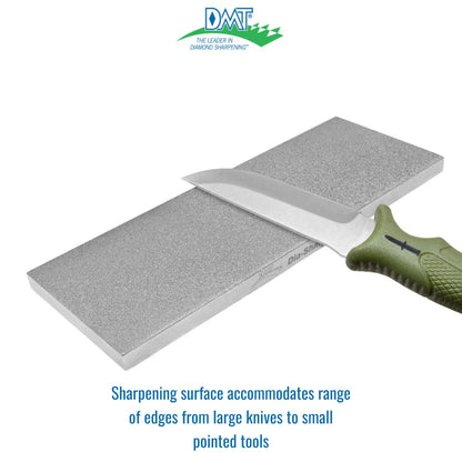 DMT D8F Dia-Sharp Bench Stone - Diamond Knife Sharpener for the Workshop, Jobsite or Kitchen - Fine - Flat Diamond Sharpening - Non-Slip Knife Sharpener- Made in the USA - 8 x 3 x 0.38 Inches