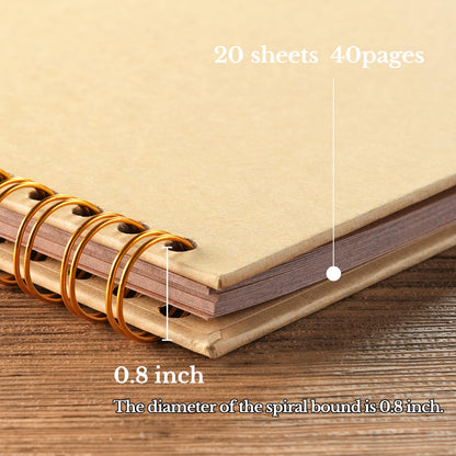 potricher 10 x 10 Inch DIY Scrapbook Album 40 Pages Hardcover Kraft Paper Scrap Book Photo Albums Memory Book for Wedding and Anniversary Family (Yellow, 10 Inch)