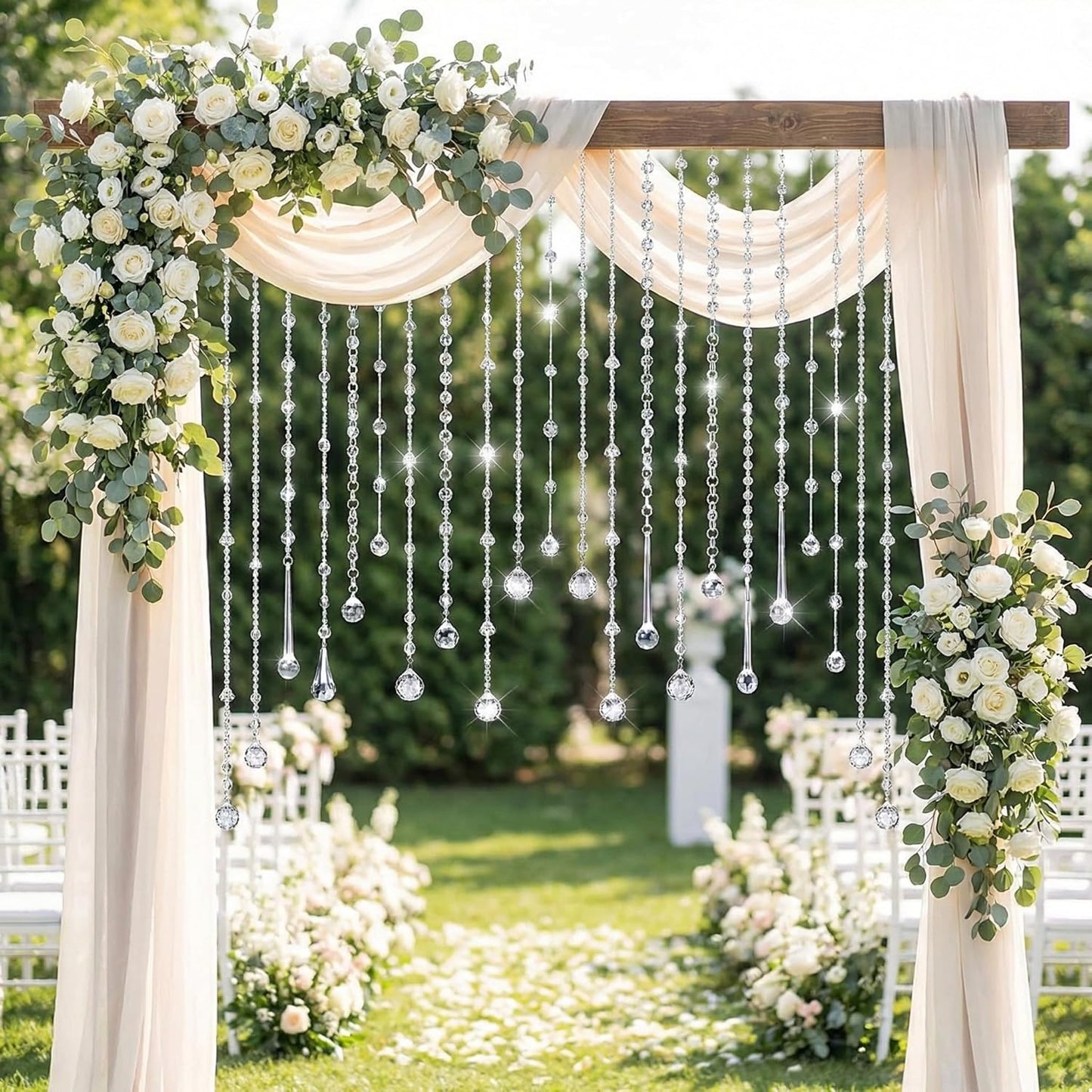24 40 Inch Soulchen Pcs Clear Acrylic Crystal Garland Strands Large Hanging Chandelier Bead Chain String Wedding Icicle