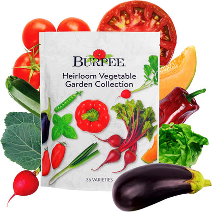 Pack 35 30,000+ Burpee Heirloom Vegetable Seeds, Variety with Varieties of Plant Seeds, Garden Seeds - Mixed Non-GMO